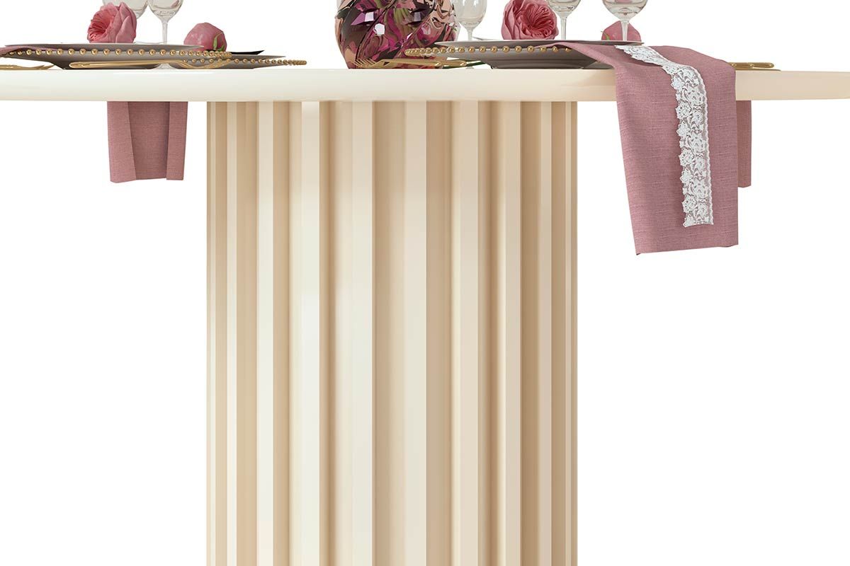 Mesa Jantar Viena c/Tampo Madeirado c/Vidro 136cm DJ Móveis Mesa Jantar Viena c/Tampo Madeirado c/Vidro 136cm DJ Móveis