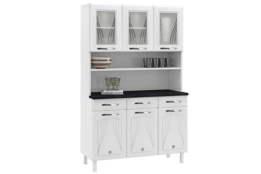 Cozinha Compacta Telasul Kit Star New Aço c/6 Portas e 3 Gavetas 120cm