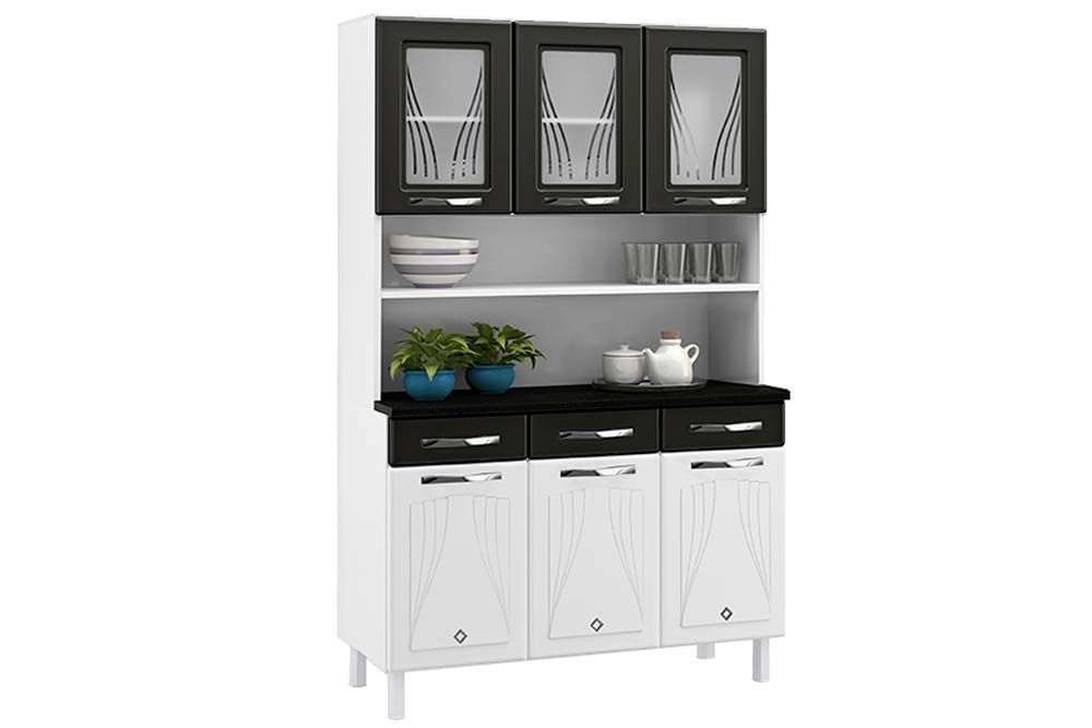 Cozinha Compacta Telasul Kit Star New Aço c/6 Portas e 3 Gavetas 120cm