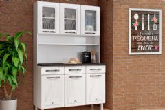 Cozinha Compacta Telasul Kit Star New Aço c/6 Portas e 3 Gavetas 120cm