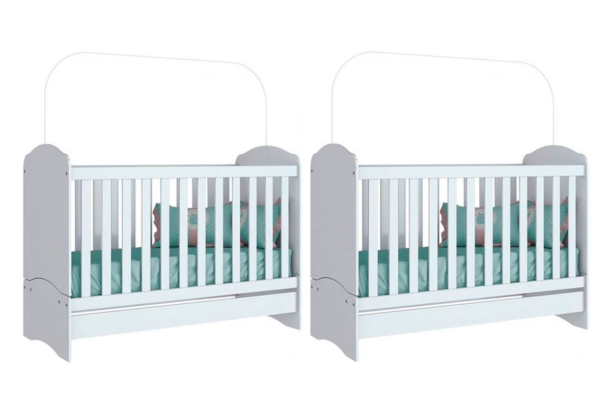 Berço Infantil Bala de Menta 3 em 1 (2 Un) - Henn