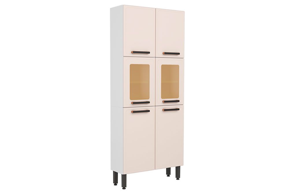 Paneleiro Cozinha Bertolini Estilo 7039 c/6 Portas c/Vidro 80cm