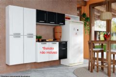 Cozinha Completa Bertolini 3 Peças Dona Maria CPT100 - Branco/Preto