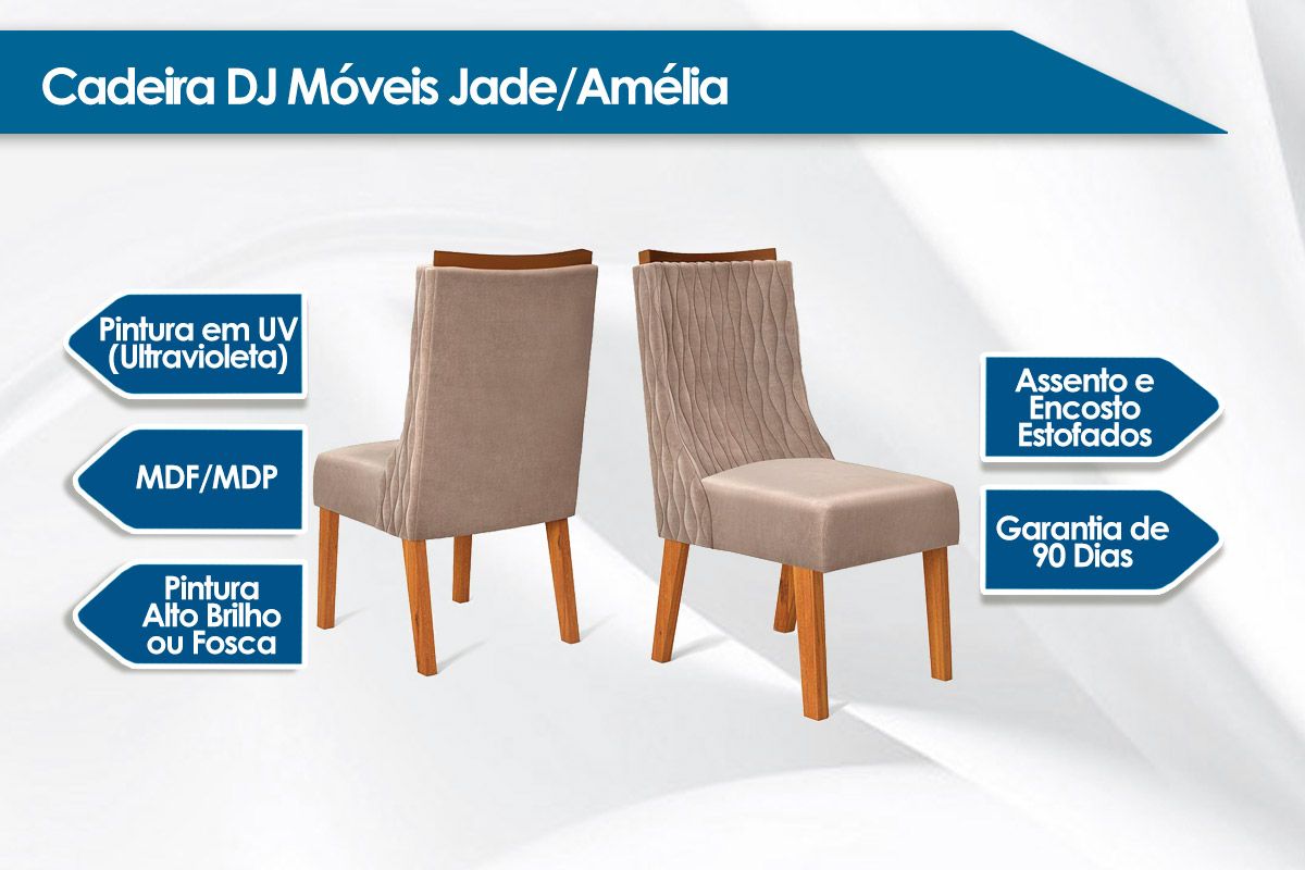 Cadeira Jantar Jade 2Un DJ Móveis Cadeira Jantar Jade 2Un DJ Móveis