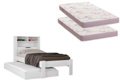 Colchão Solteiro Physical Ortobom (2un) + Bicama Invicta