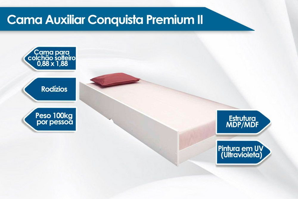 Colchão Solteiro Physical Ortobom (2un) + Bicama Ravena