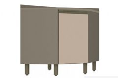 Balcão Cozinha Henn c/Tampo Connect Canto Oblíquo c/1 Porta 79x82cm