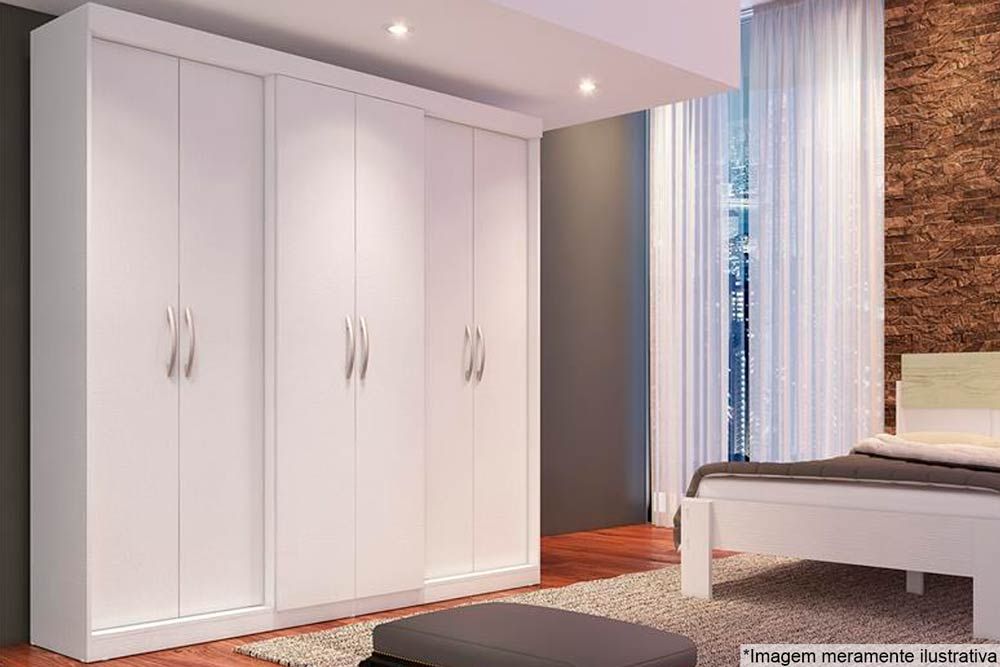 Guarda Roupa Casal 6 Portas e 2 Gavetas PH1675 Herval Guarda Roupa Casal 6 Portas e 2 Gavetas PH1675 Herval