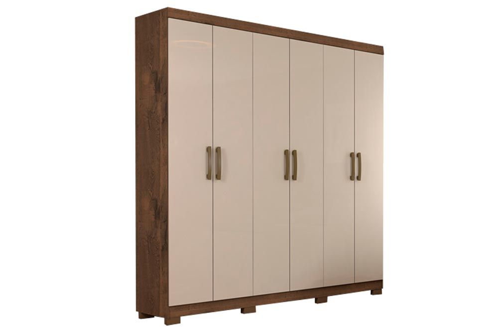 Guarda Roupa Casal 6 Portas e 3 Gavetas Clara Panan Guarda Roupa Casal 6 Portas e 3 Gavetas Clara Panan