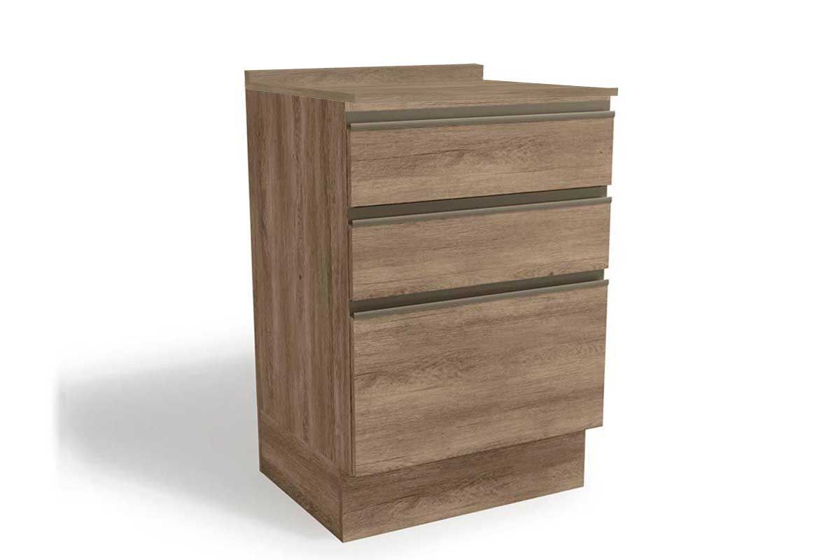 Balcão Cozinha Kappesberg c/Tampo Maxxi G743 c/3 Gavetas 60cm