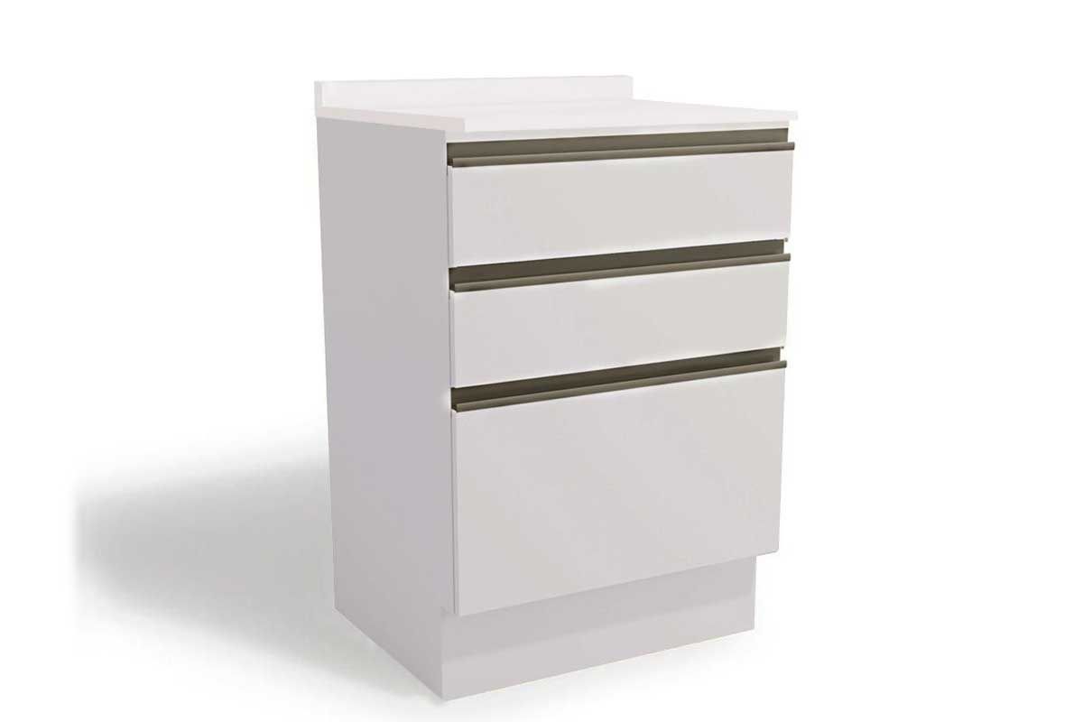 Balcão Cozinha Kappesberg c/Tampo Maxxi G743 c/3 Gavetas 60cm