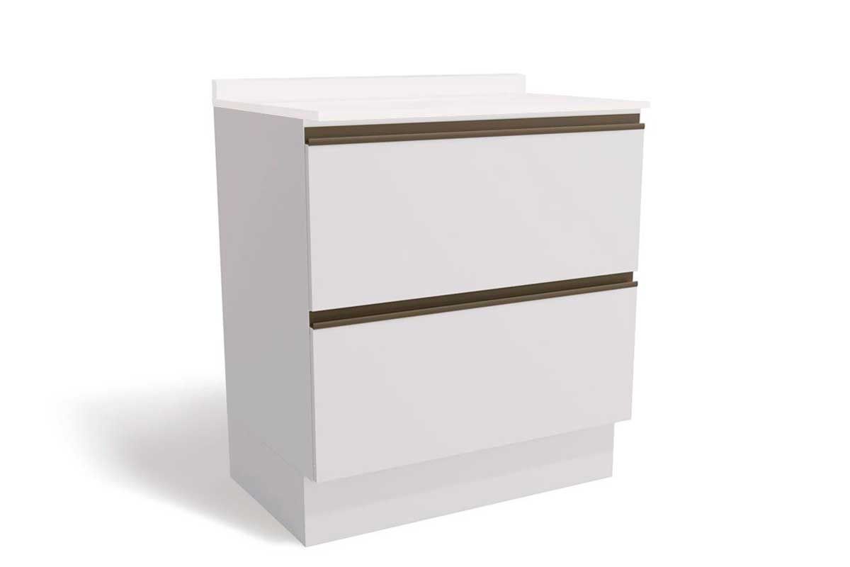 Balcão Cozinha Kappesberg c/Tampo Maxxi G755 c/2 Gavetas 80cm