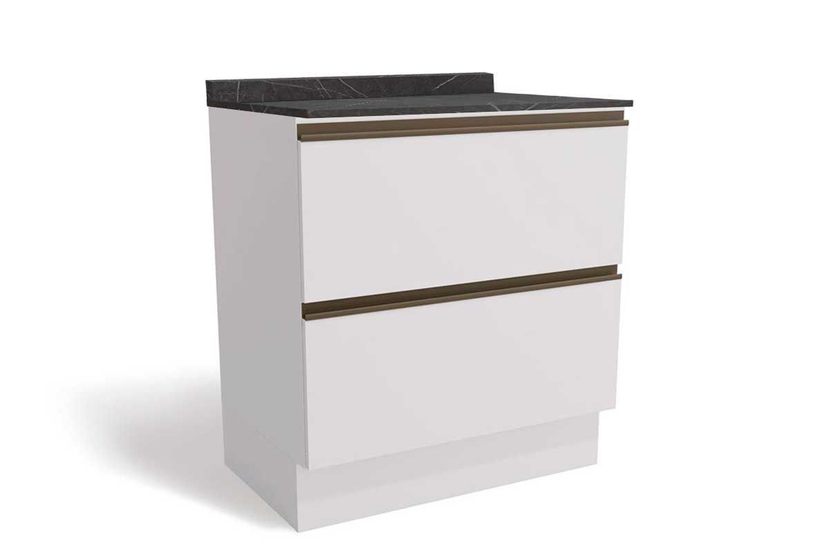 Balcão Cozinha Kappesberg c/Tampo Maxxi G755 c/2 Gavetas 80cm