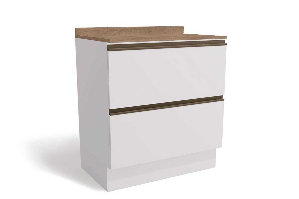 Balcão Cozinha Kappesberg c/Tampo Maxxi G755 c/2 Gavetas 80cm