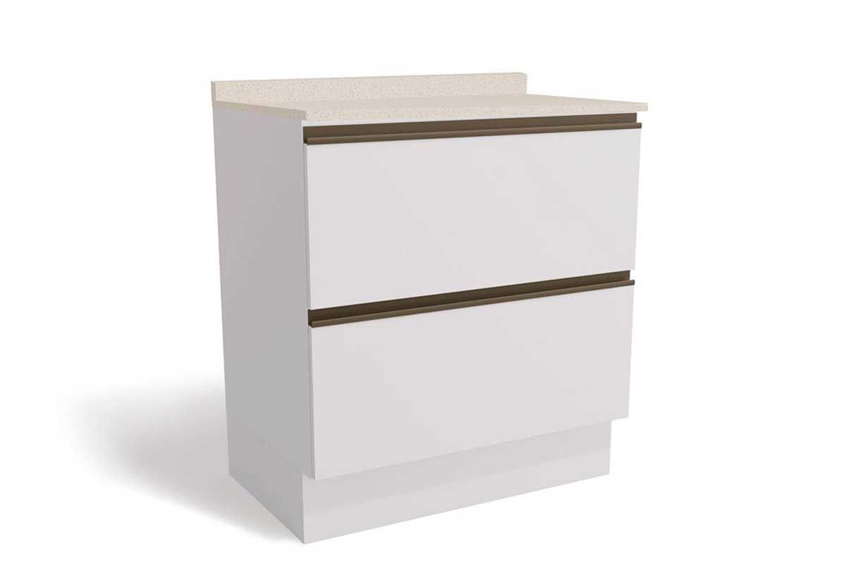 Balcão Cozinha Kappesberg c/Tampo Maxxi G755 c/2 Gavetas 80cm
