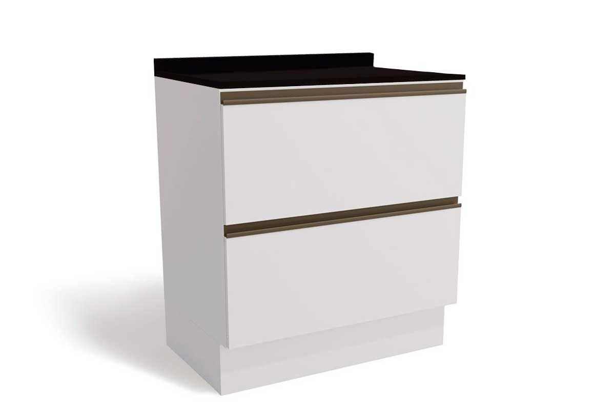 Balcão Cozinha Kappesberg c/Tampo Maxxi G755 c/2 Gavetas 80cm
