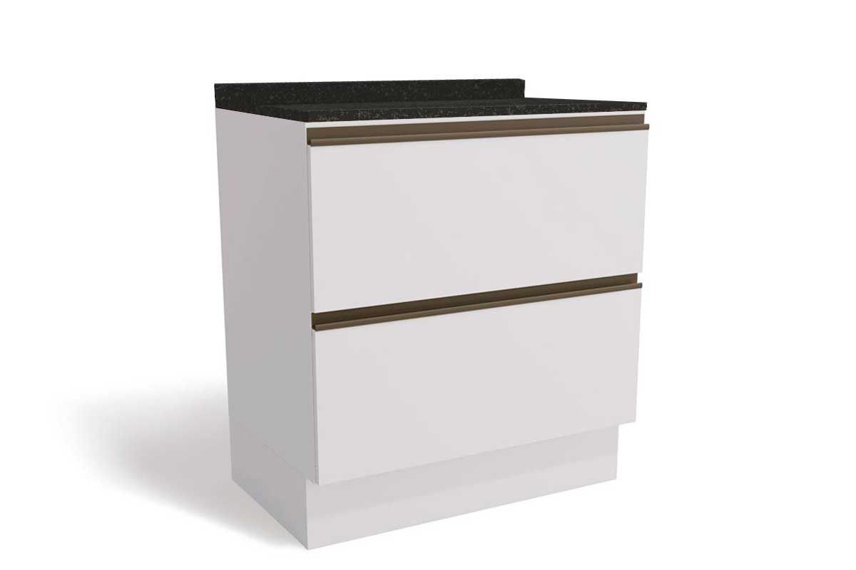 Balcão Cozinha Kappesberg c/Tampo Maxxi G755 c/2 Gavetas 80cm