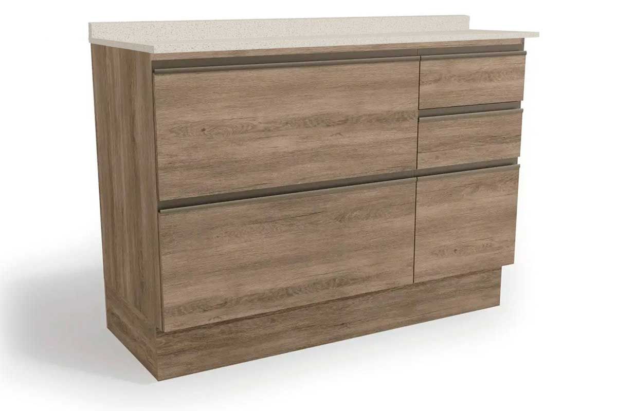 Balcão Cozinha Kappesberg c/Tampo Maxxi G746 c/1 Porta e 4 Gavetas 120cm