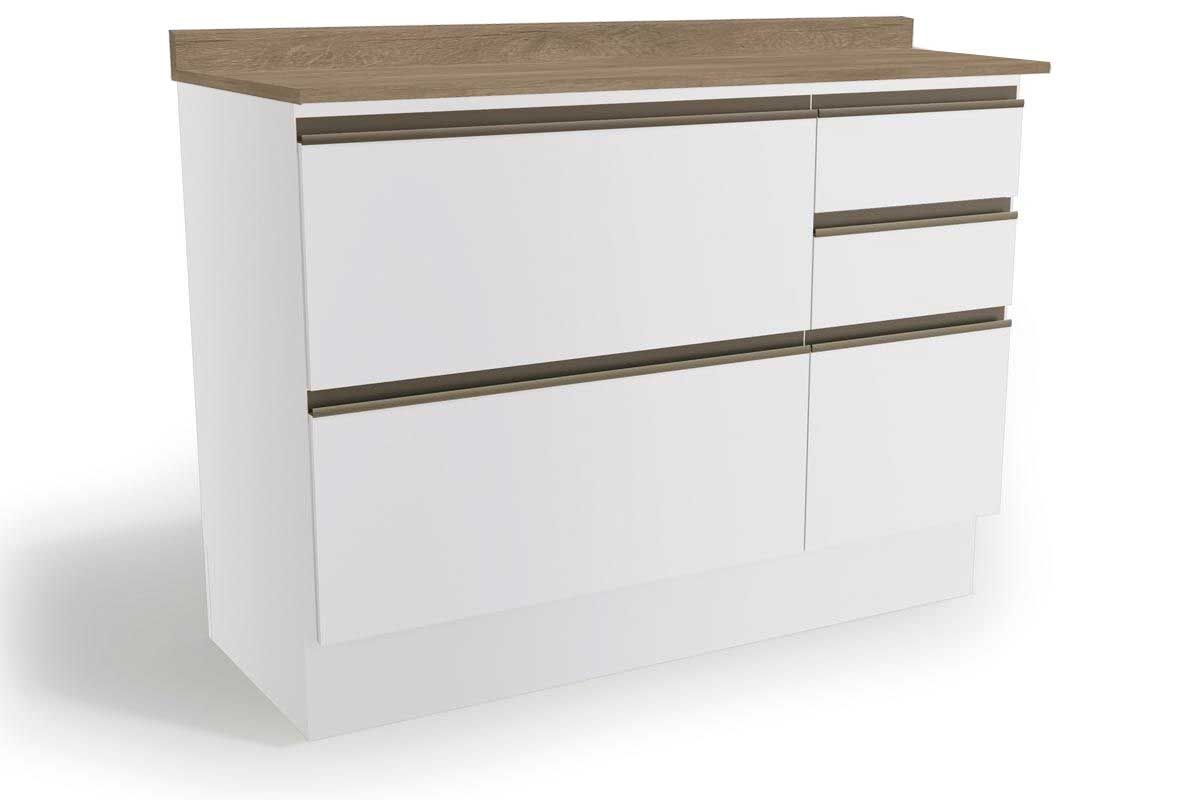 Balcão Cozinha Kappesberg c/Tampo Maxxi G746 c/1 Porta e 4 Gavetas 120cm
