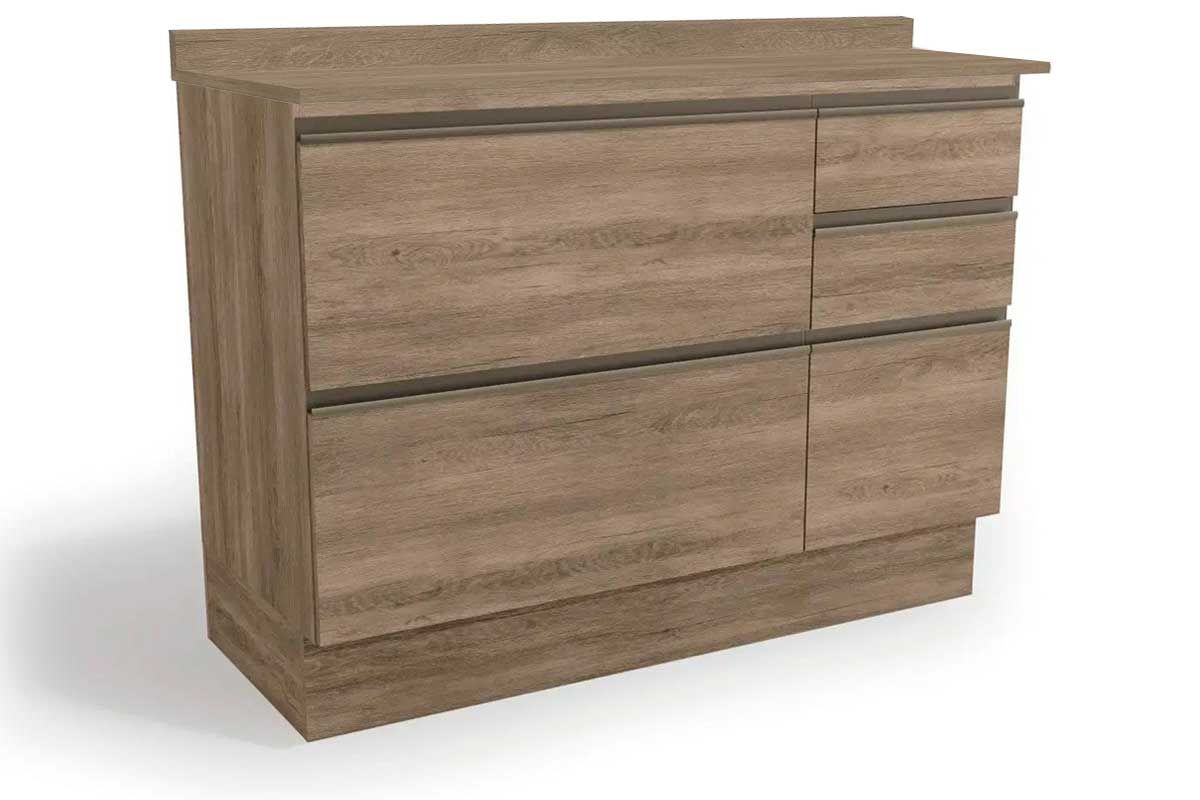 Balcão Cozinha Kappesberg c/Tampo Maxxi G746 c/1 Porta e 4 Gavetas 120cm
