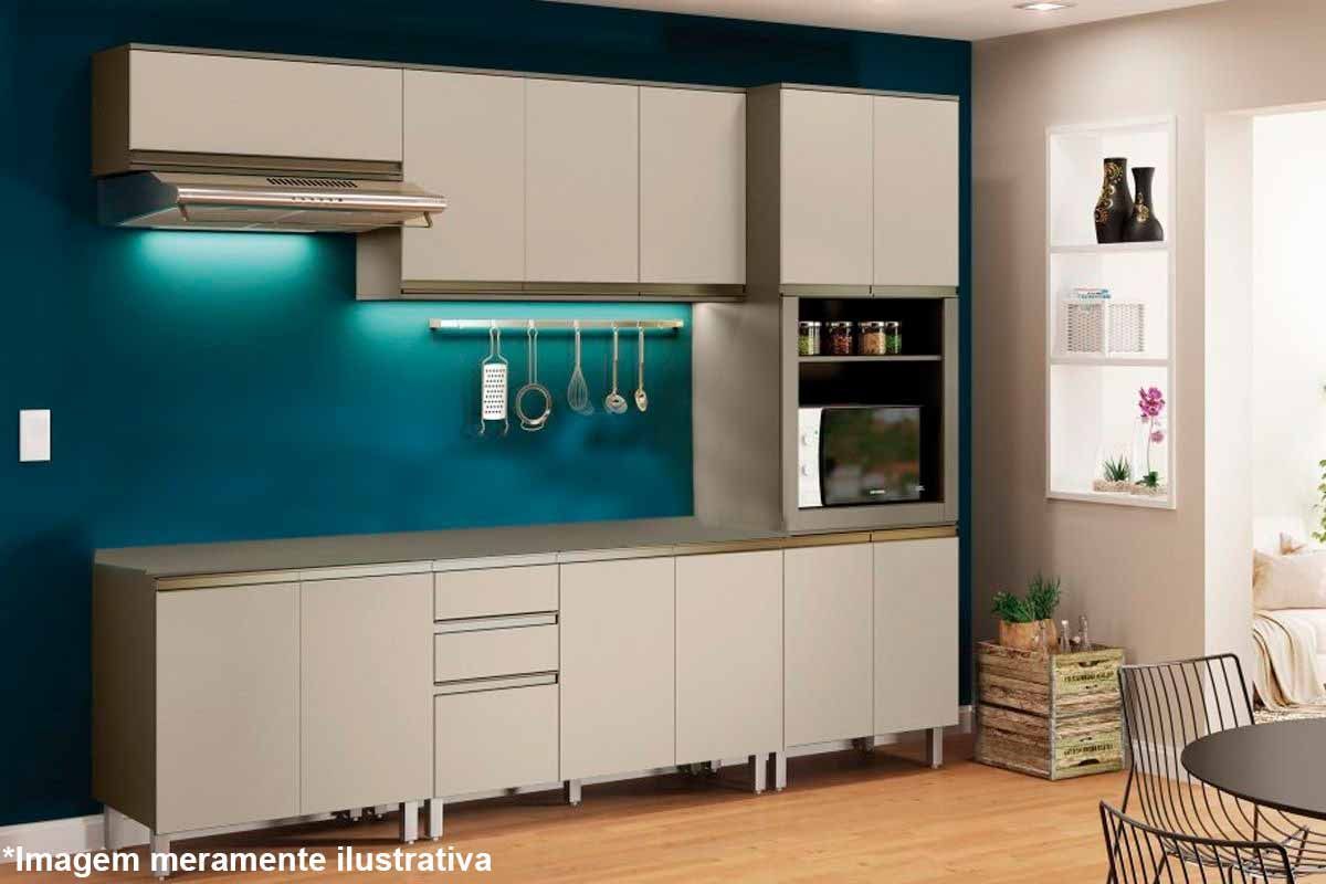 Armário Aéreo Cozinha Henn Connect c/3 Portas 120cm Armário Aéreo Cozinha Henn Connect c/3 Portas 120cm