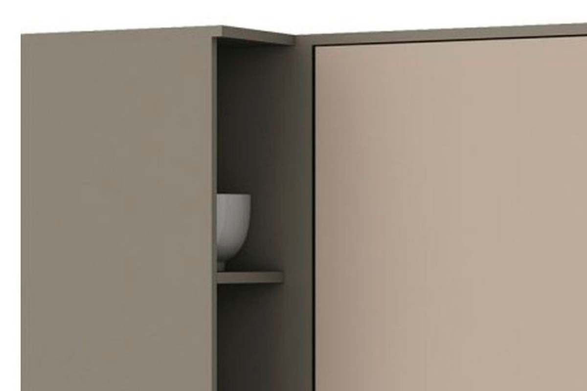 Armário Aéreo Cozinha Henn Connect Canto c/1 Porta e Nicho 94cm