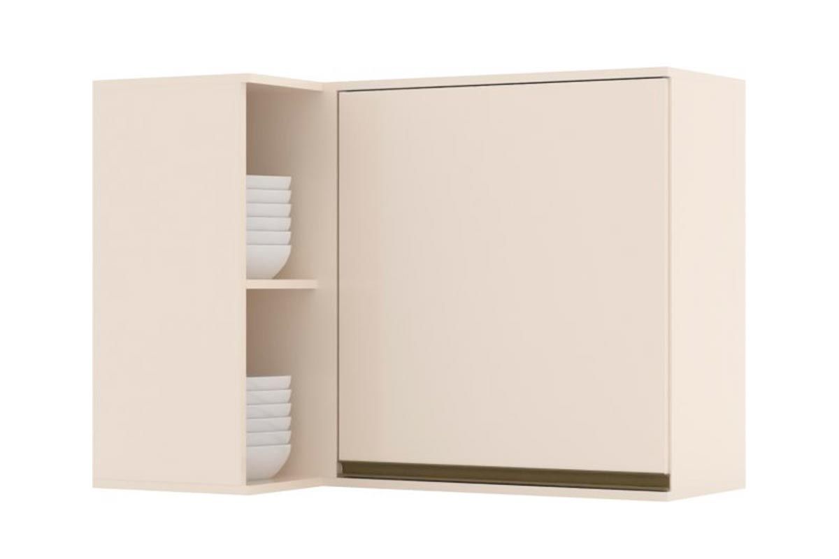 Armário Aéreo Cozinha Henn Connect Canto c/1 Porta e Nicho 94cm