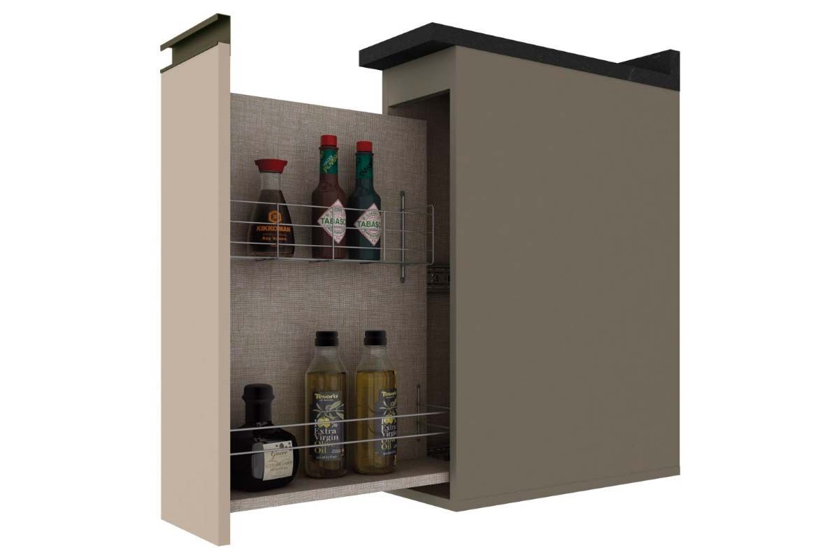 Balcão Cozinha Henn Connect Porta Tempero s/Tampo 20cm