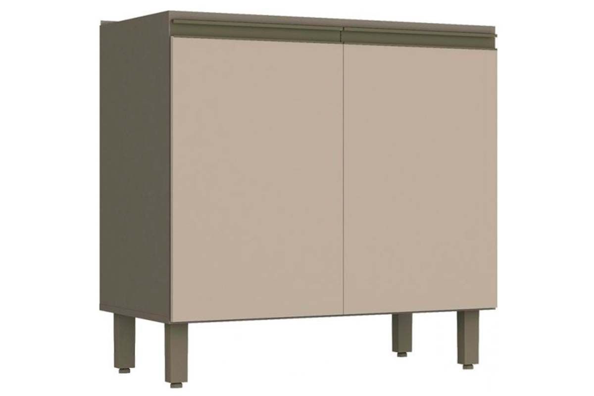 Balcão de Cozinha Connect c/ 2 Portas s/Tampo 80x52x81cm - HennDuna/Cristal