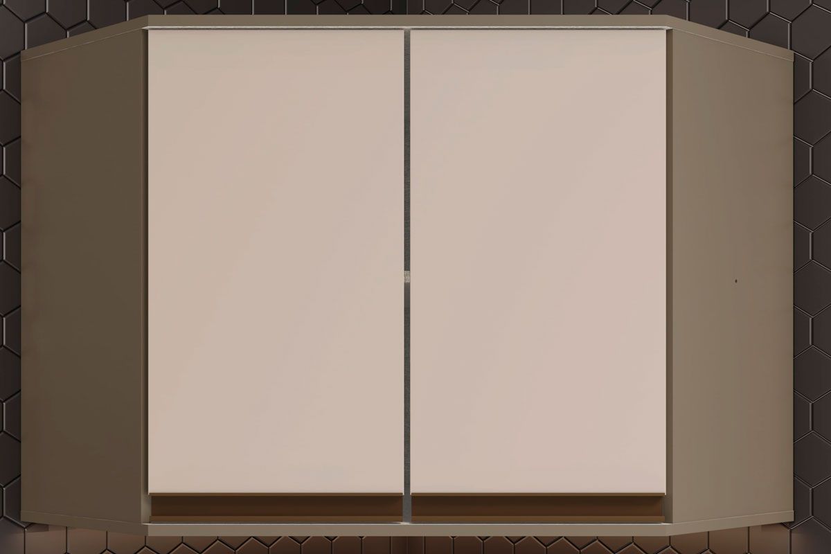 Armário Aéreo Cozinha Henn Connect Canto Oblíquo c/2 Portas 80x83cm
