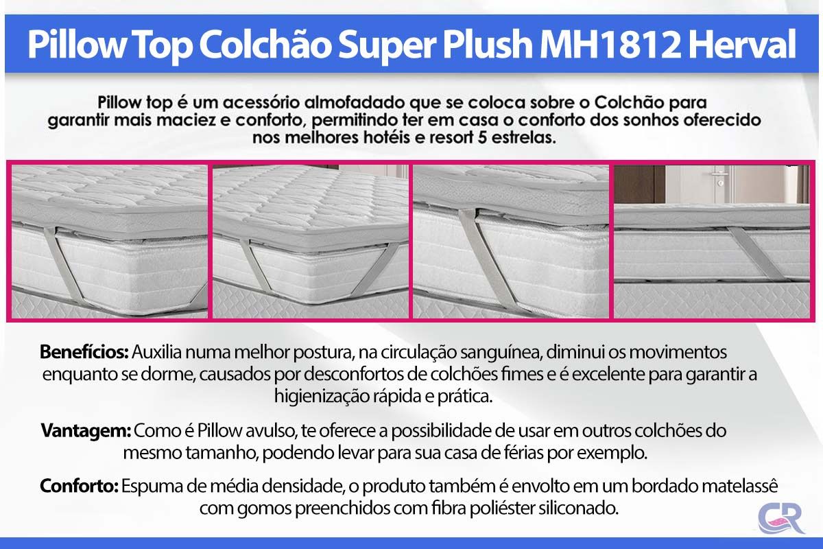 Pillow Top Colchão Super Plush MH1812 Herval