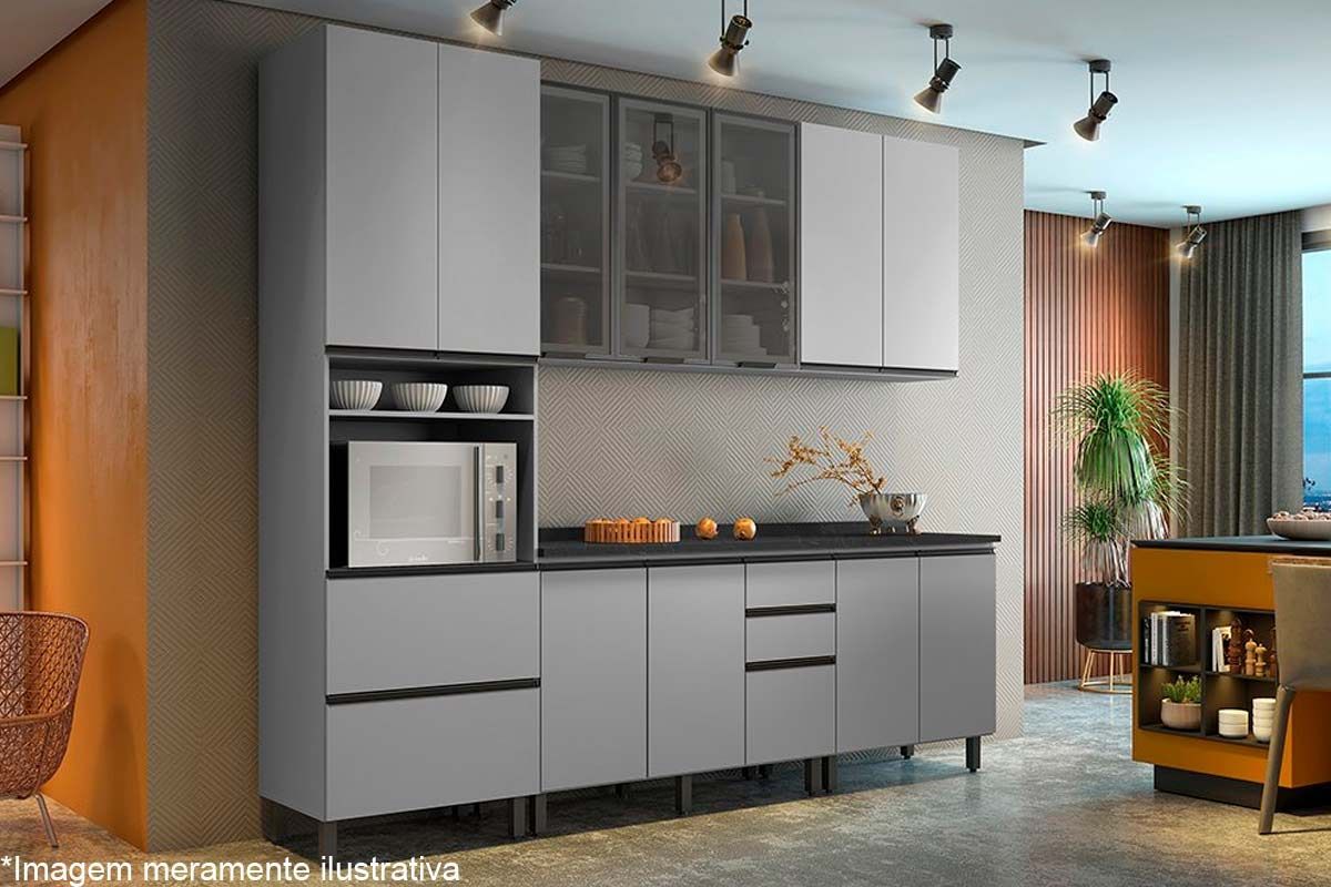 Armário Aéreo de Cozinha Modulado Henn Belize 2 Portas 80cm c/ Desconto