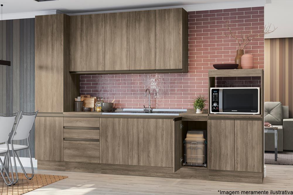 Armário Aéreo Cozinha Kappesberg Maxxi G766 c/3 Portas 120cm