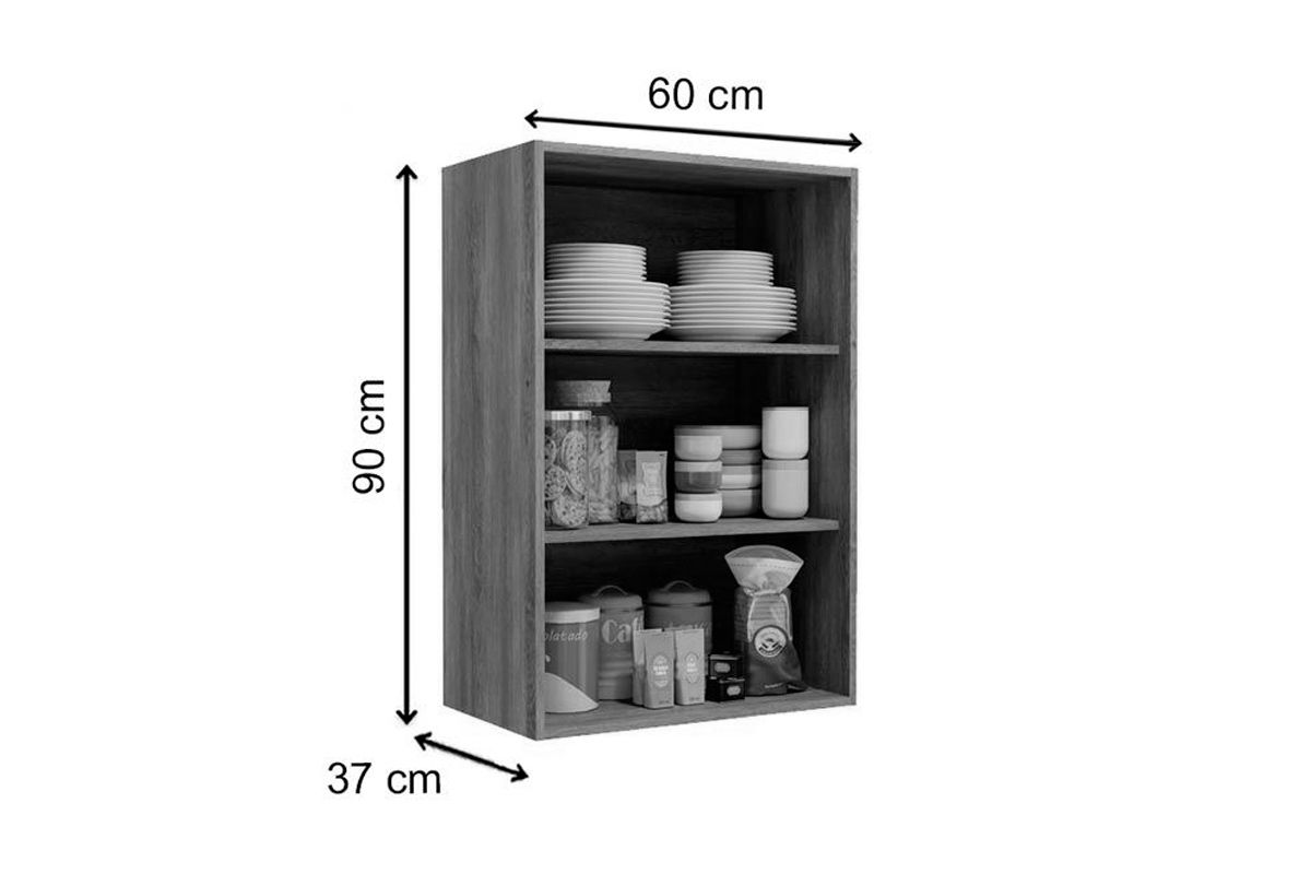 Armário Aéreo Cozinha Kappesberg Maxxi G763 c/1 Porta c/Vidro 60cm