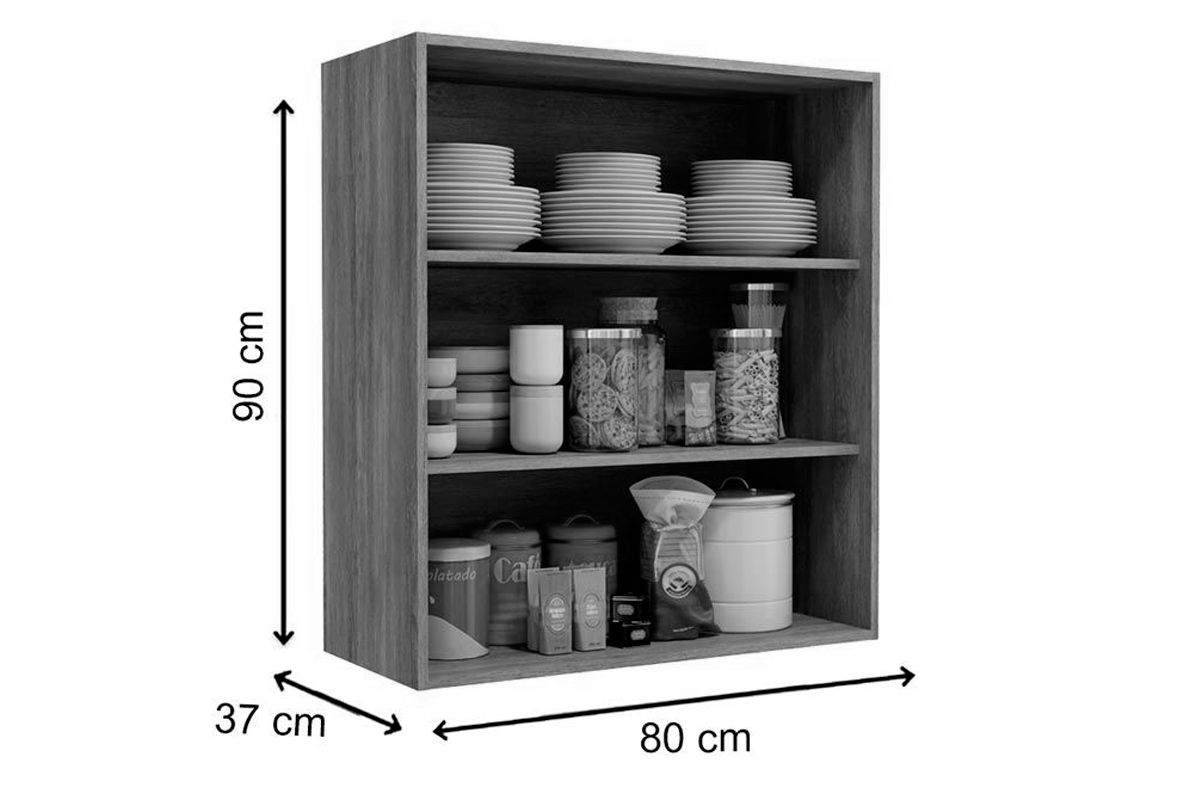 Armário Aéreo Cozinha Kappesberg Maxxi G764 c/2 Portas 80cm