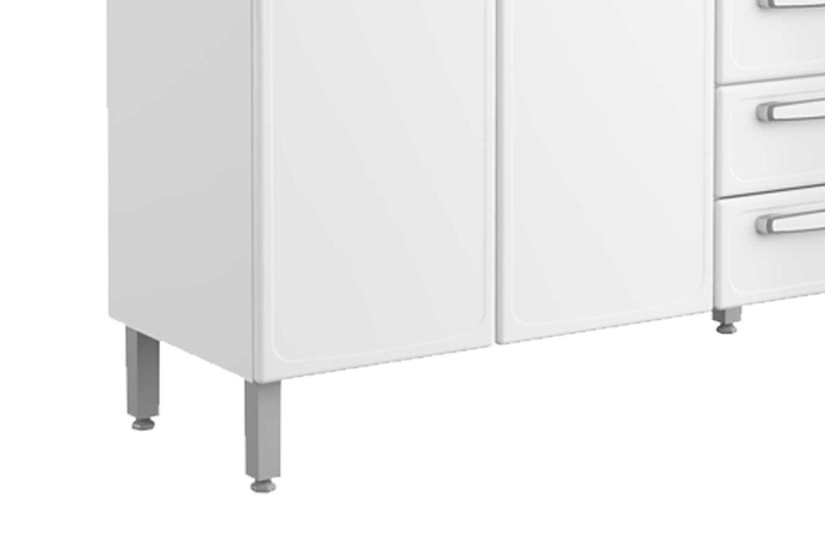 Balcão Cozinha Bertolini c/Tampo Evidence 7126 c/2 Portas e 4 Gavetas 120cm