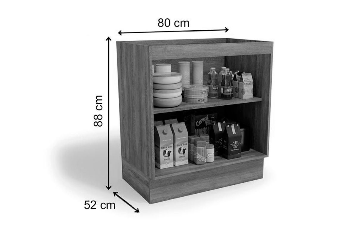 Balcão Cozinha Kappesberg Maxxi G744 c/2 Portas s/Tampo 80cm