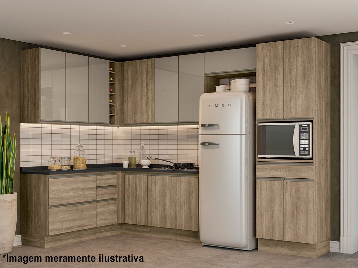 Balcão Cozinha Kappesberg Maxxi G745 c/2 Portas s/Tampo 120cm