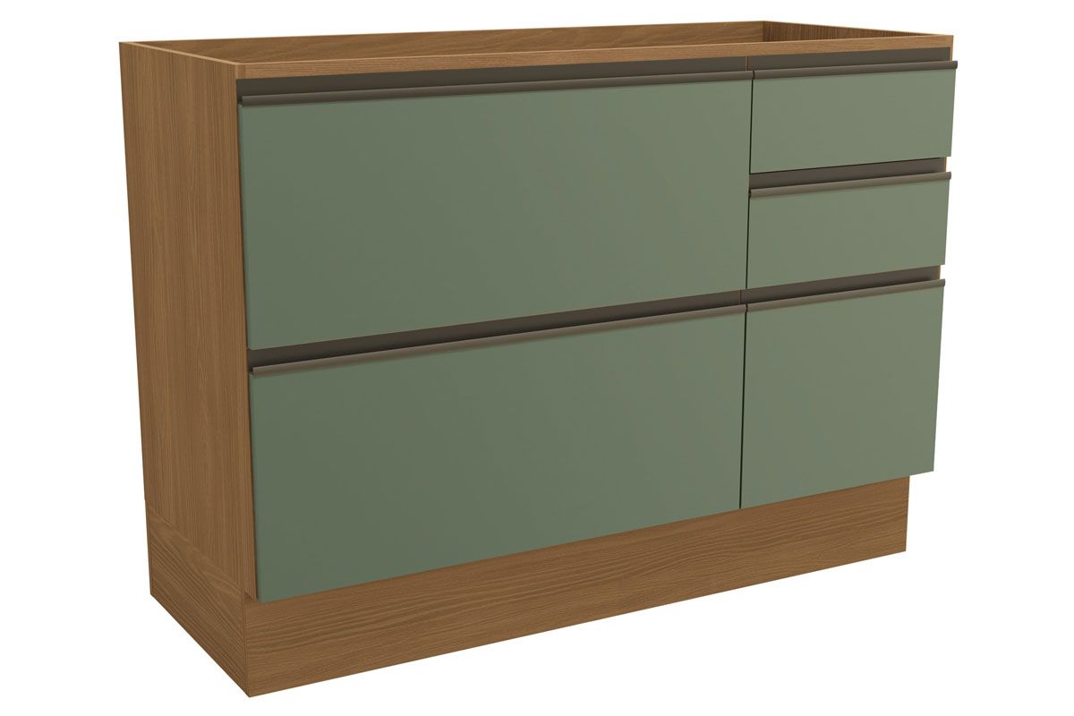 Balcão Cozinha Kappesberg Maxxi G746 c/1 Porta 4Gavs s/Tampo 120cm
