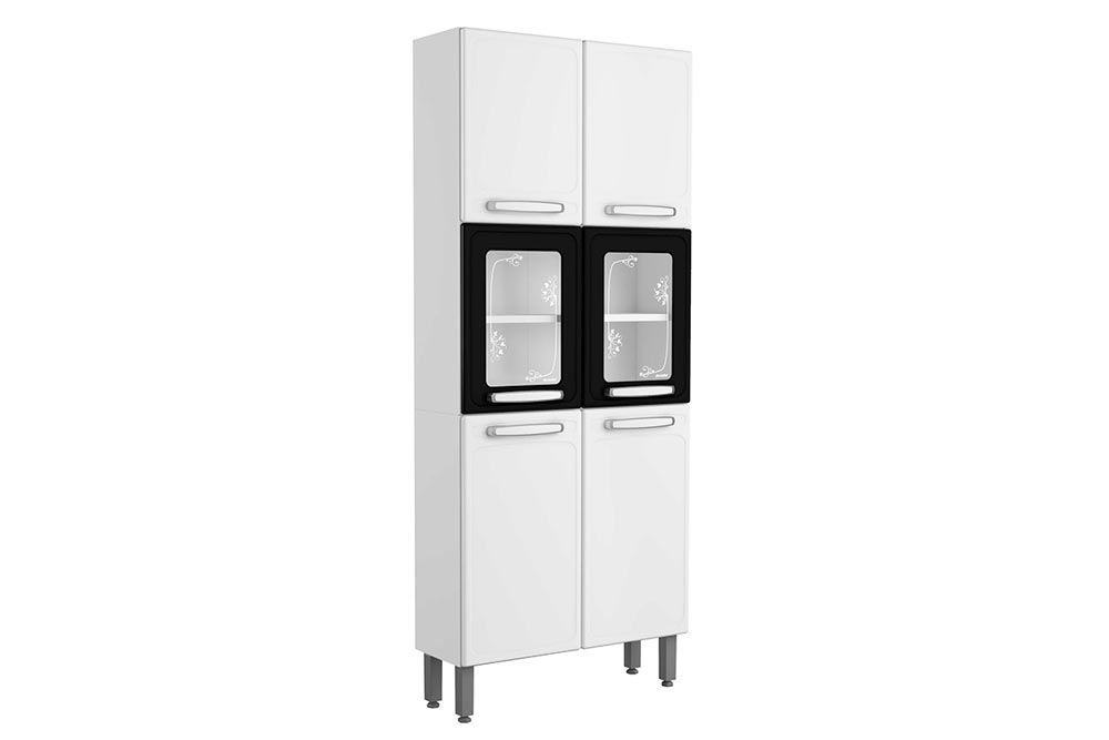 Paneleiro Cozinha Bertolini Evidence 7039 c/6 Portas c/Vidro 80cm
