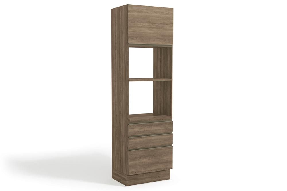 Paneleiro Cozinha Kappesberg Maxxi G750 c/1 Porta 3Gavs 70cmNogal
