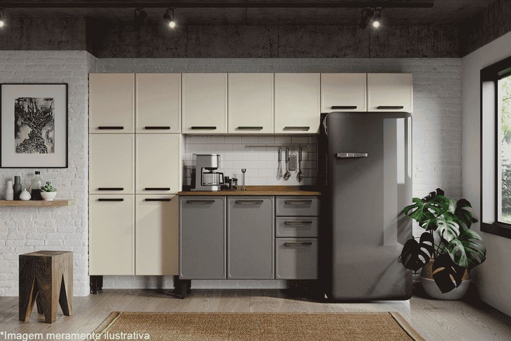 Armário Aéreo Cozinha Bertolini Estilo 7008 c/3 Portas 120cm Armário Aéreo Cozinha Bertolini Estilo 7008 c/3 Portas 120cm