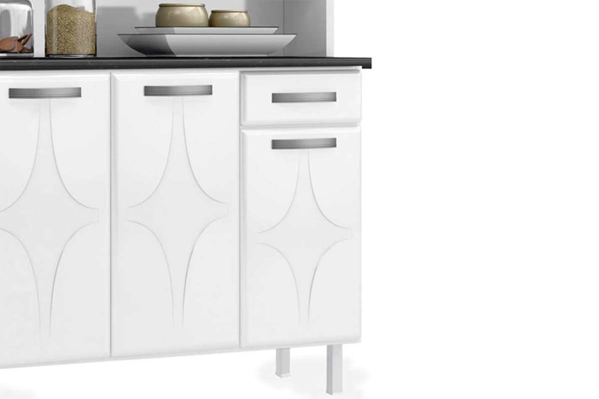 Cozinha Compacta Telasul Kit Rubi Smart Aço c/6 Portas e 1 Gaveta 105cm Cozinha Compacta Telasul Kit Rubi Smart Aço c/6 Portas e 1 Gaveta 105cm
