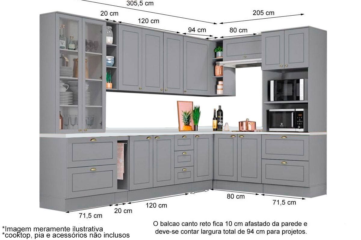 Cozinha Completa Henn 14 Peças Americana C14P02