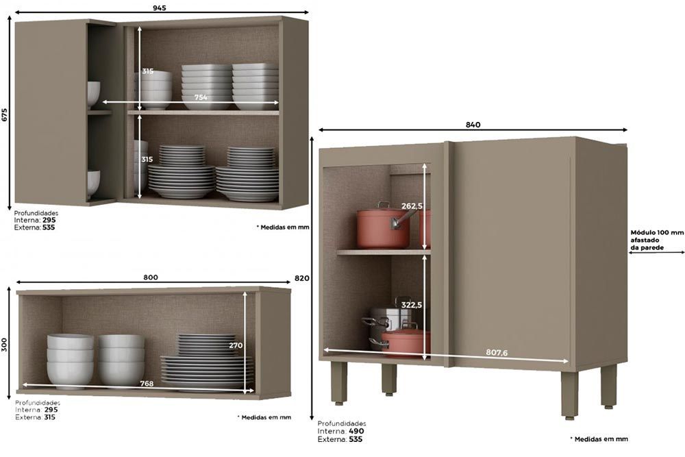 Cozinha Completa Henn 9 Peças Connect C9P01