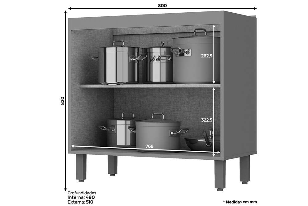 Cozinha Completa Henn 6 Peças Connect C6P07