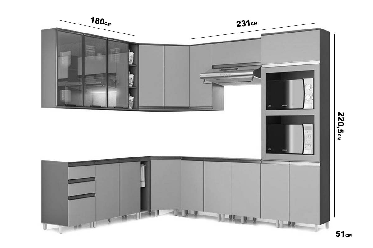 Cozinha Completa Henn 11 Peças Connect C11P02
