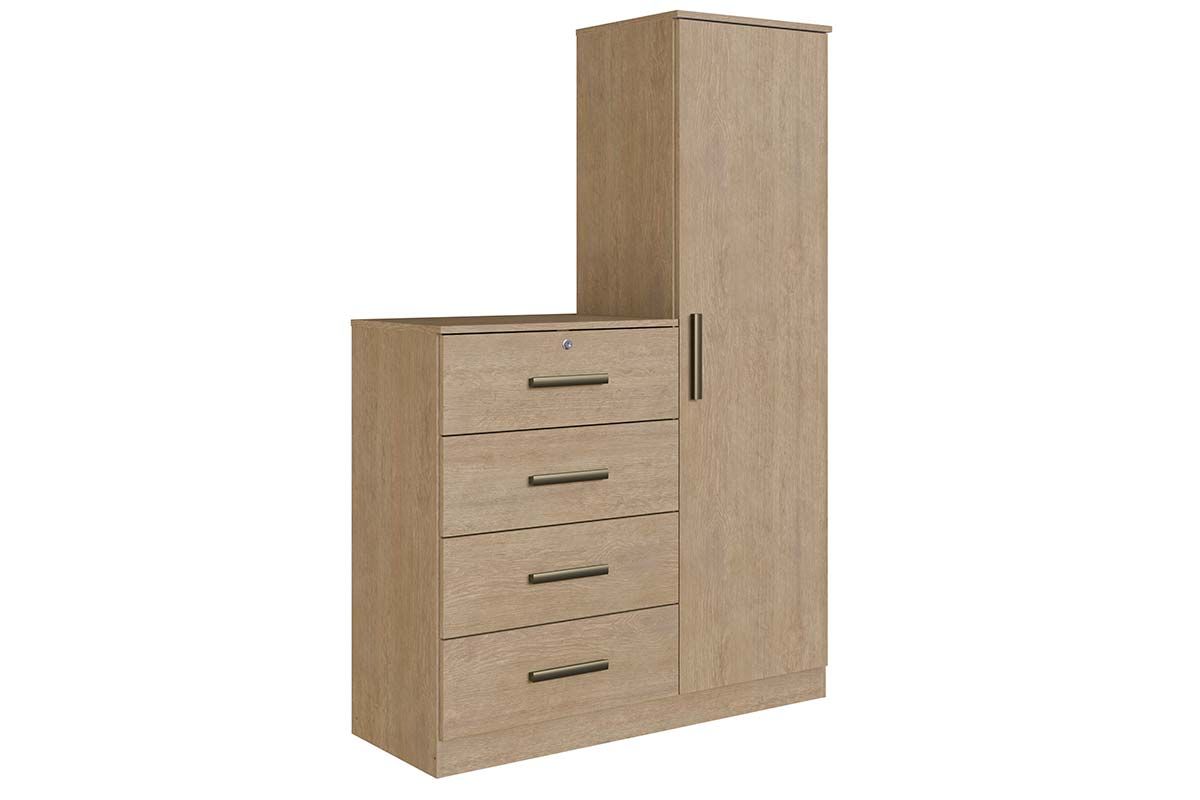 Cômoda Aurora 1 Porta e 4 Gavetas Genialflex Cômoda Aurora 1 Porta e 4 Gavetas Genialflex
