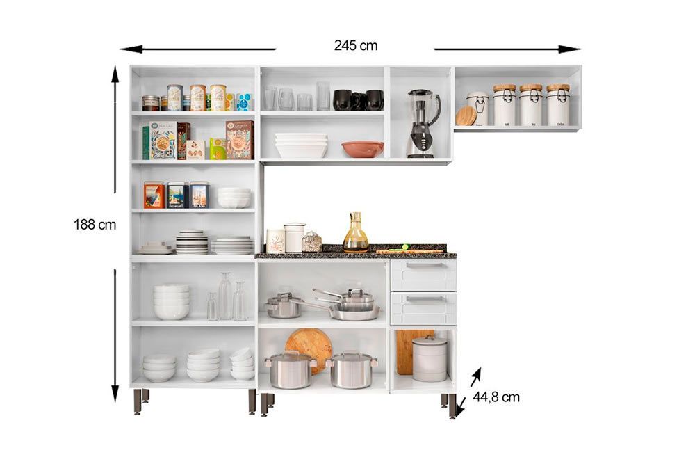 Cozinha Completa Bertolini 4 Peças Aço Múltipla C4P82
