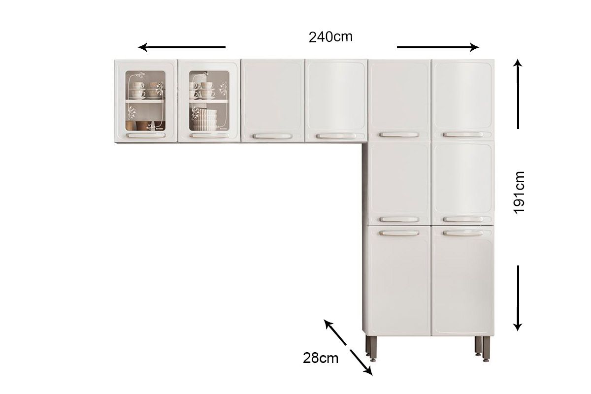 Cozinha Completa Bertolini 3 Peças Aço Evidence CPT58